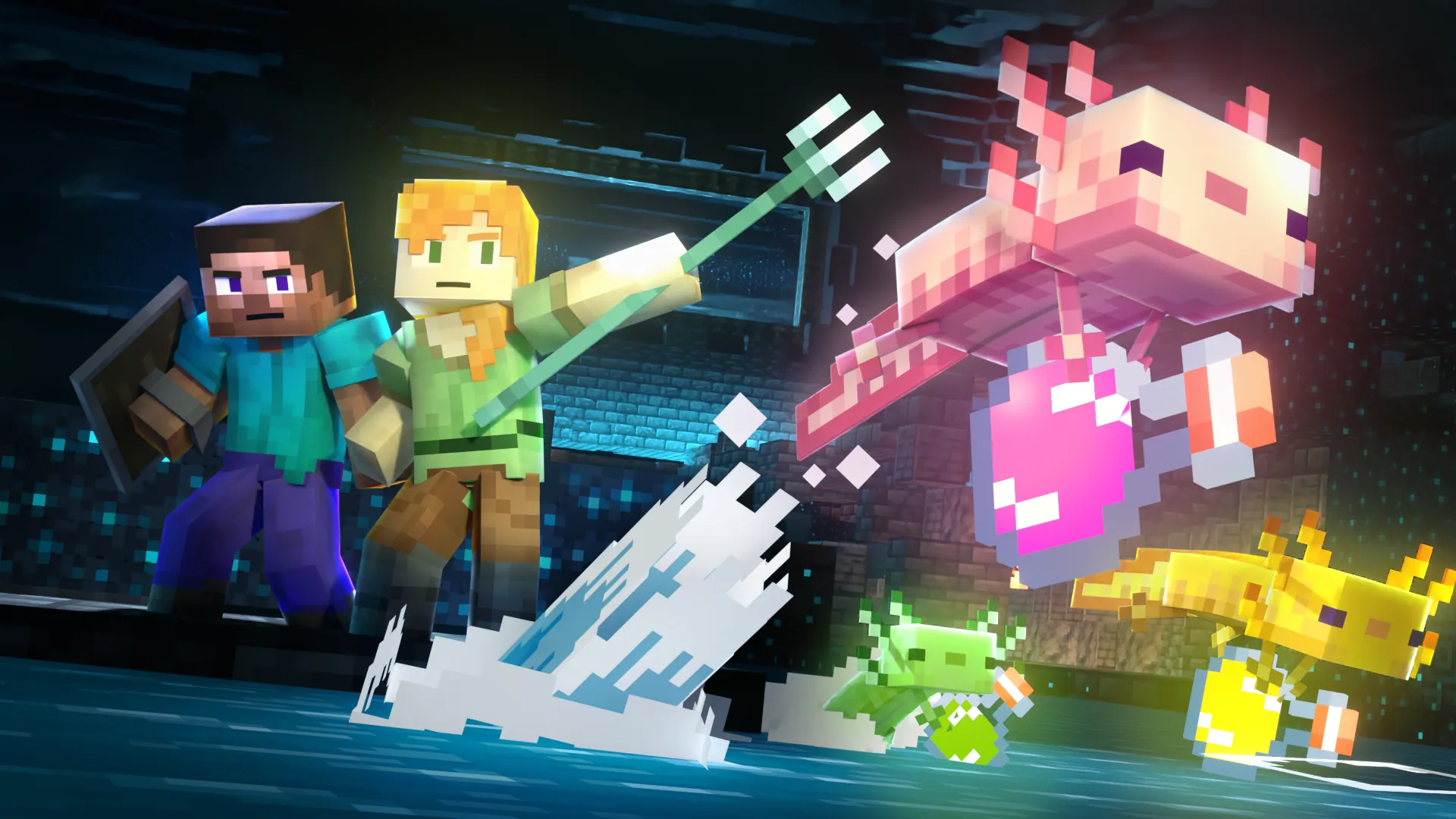 Axolotl War Minecraft Animation Thumbnail